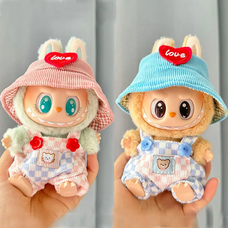 

15cm/17cm Labubu I II Dolls Clothes Cute Skirts suspenders pants cute Accessories Clothing Plush Doll'S Clothes