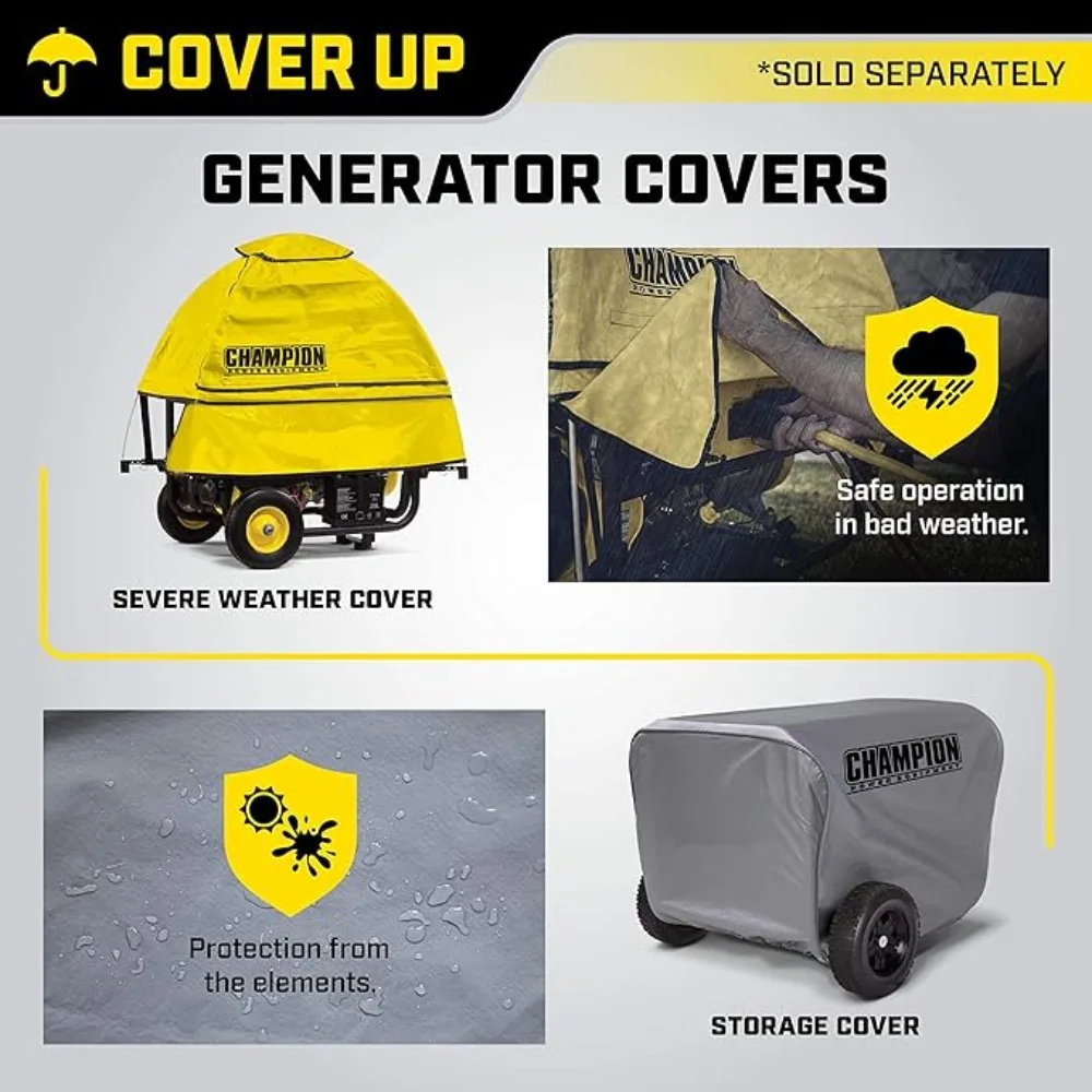 Power Equipment 100555 4375/3500-Watt RV Ready Portable Generator, Yellow/Black, CARB