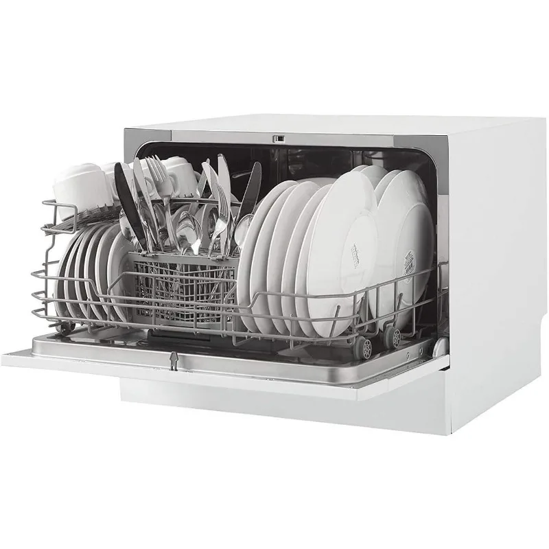 Danby DDW621WDB Countertop Dishwasher with 6 Place Settings, 6 Wash Cycles and Silverware Basket