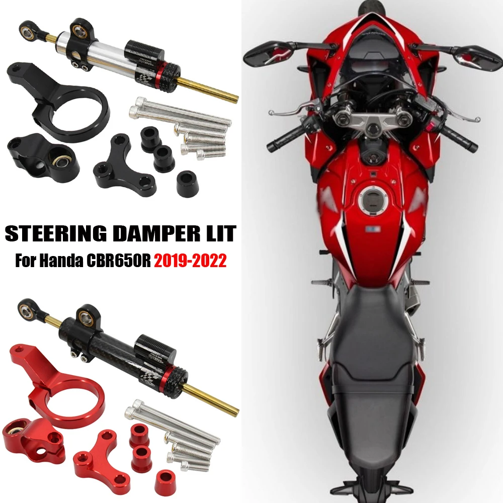 Aksesoris Motor Adjustable Steering Stabilizer Peredam Pemasangan Braket Kit untuk HONDA CBR650R 2019-2022 CBR 650R CBR 650 R