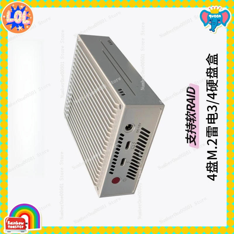 ​​Thunderbolt 3/4/5 4-Bay M.2 SSD Enclosure DIT Expansion 3000MB/s Full Speed​​