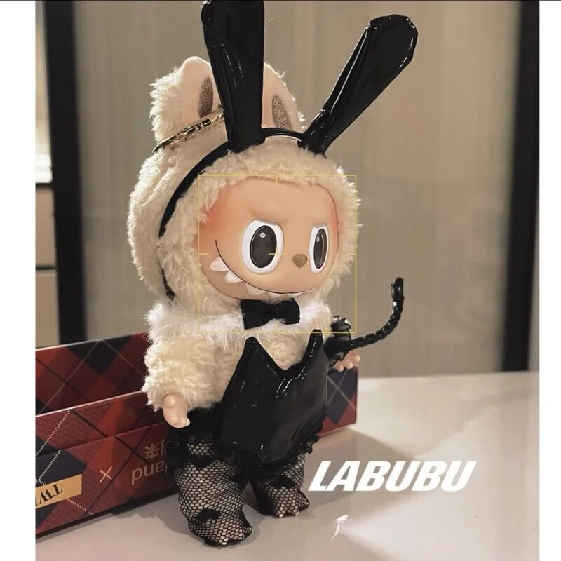 

New 17cm Doll Clothes For Lafufu V1 V3 Cute Rabbit Girl Fun Doll Clothes Black Silk Doll'S Costume Decoration Accessories Gift