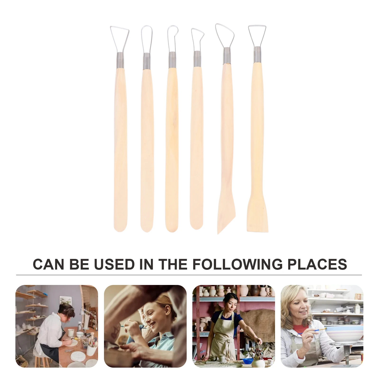 6 قطعة أدوات النحت الطين المقاوم للصدأ نحت مكشطة الطين النمذجة أداة للنحت نحت كشط المبتدئين #5