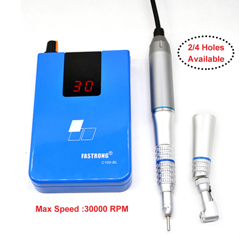 

1 Set Portable Dental Micromotor Polish Lab Rechargeable Brushless Polishing With Contra Angle & Straight Handpiece LCD Display