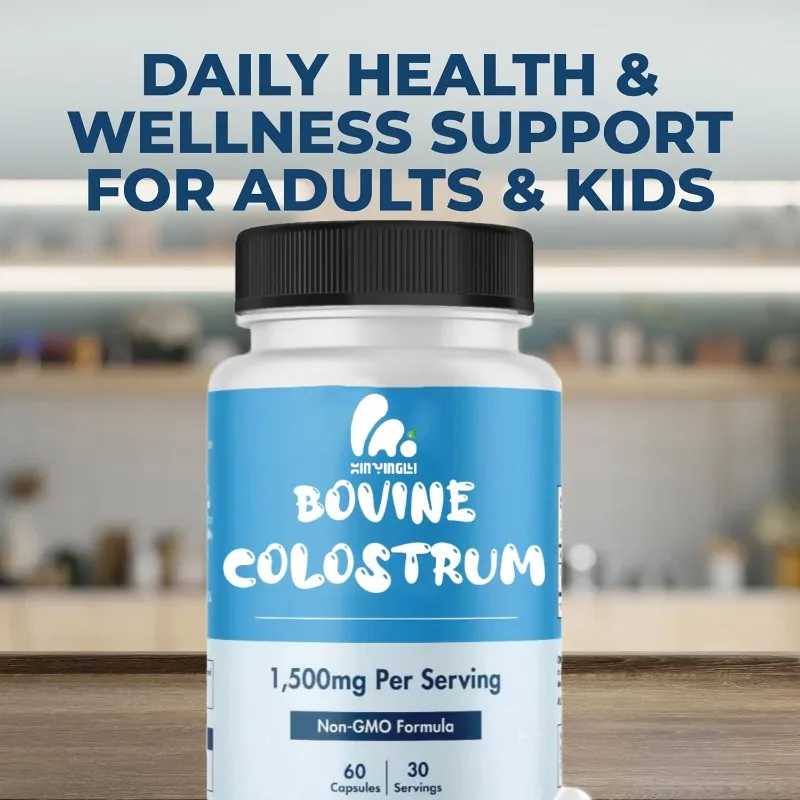 Beef Colostrum Supplement 1500mg per serving - Gut and Immune Health Support - Non GMO, Gluten Free 60 Capsules