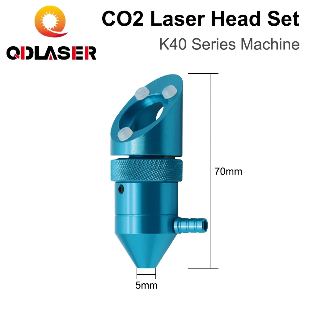 QDLASER-Cabezal láser CO2 para máquina de grabado láser serie K40, diámetro de lente de 15/18mm, longitud Focal de 50,8mm, espejo de 20mm