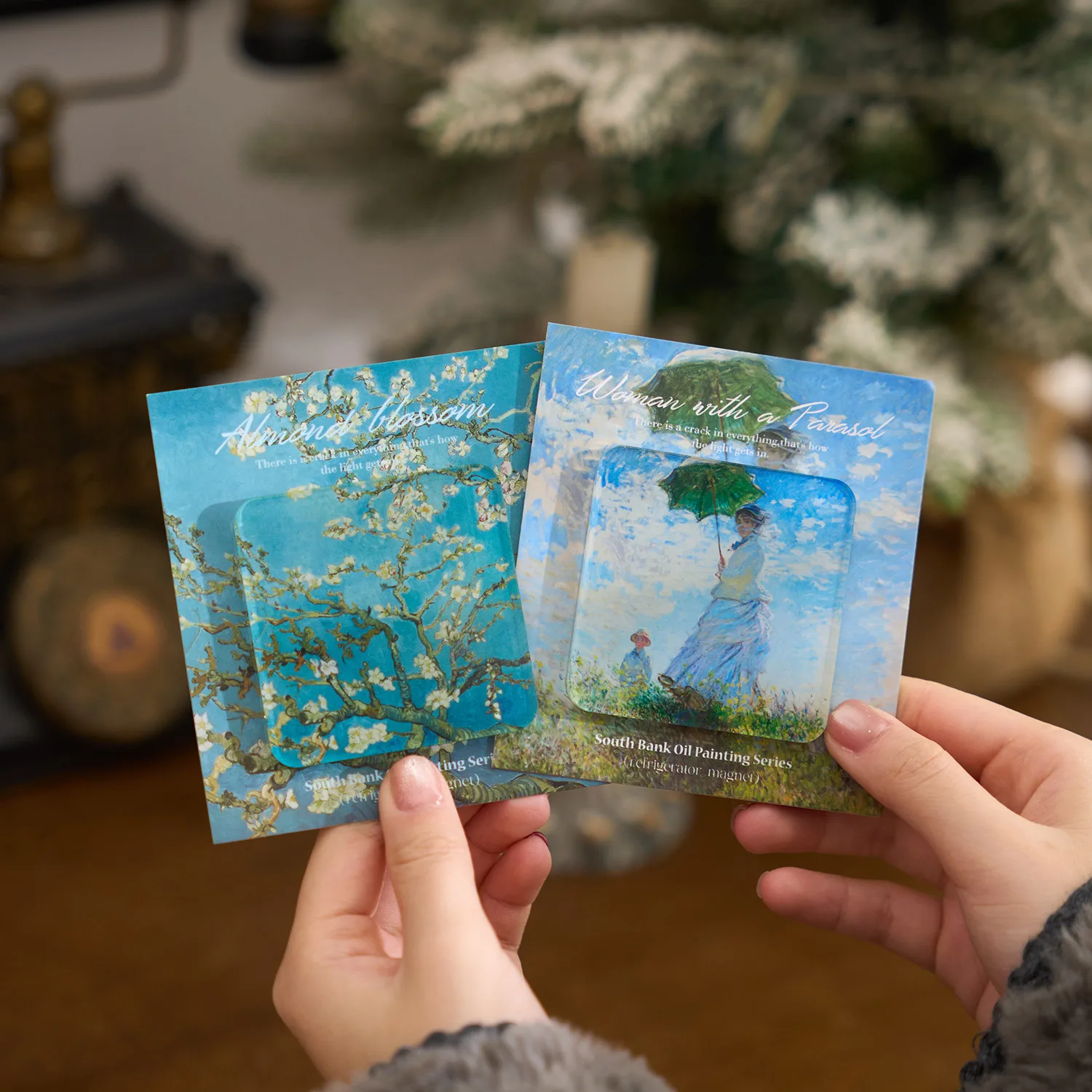 

Creative Oil Painting Art Magnet Sticker Fridge Magnets Home Decoration Items Gifls Refrigerator Magnets Kitchen Accessories