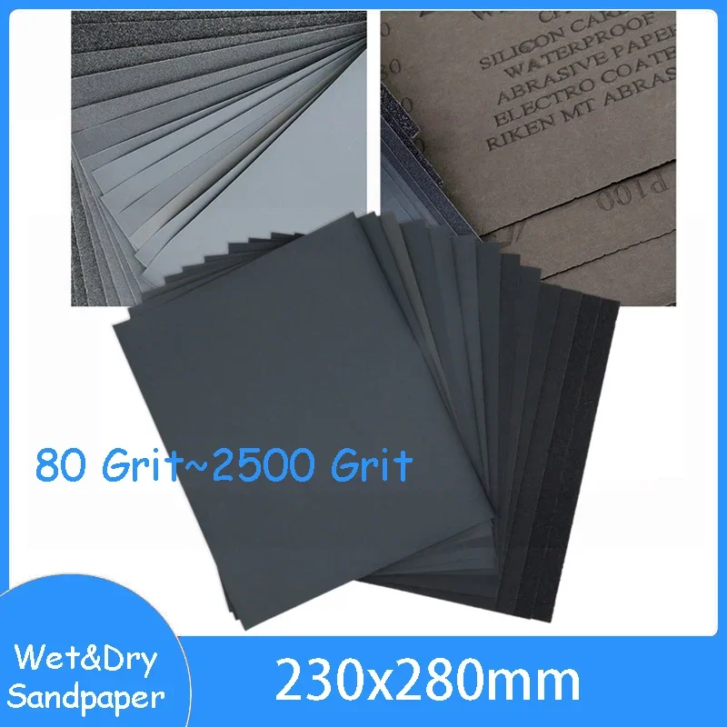 

Wet Dry Sandpaper 80-2500 Grit Sanding Paper Abrasive Tools Sand Paper 80 100 120 150 ~ 400 600 800 1000 1200 1500 2500 Grit