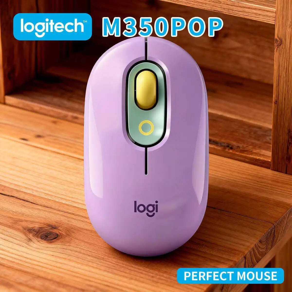 

Беспроводная мышь Logitech M350 POP с Bluetooth и бесшумным щелчком 2,4 ГГц, компактный стильный дизайн для ноутбука, офиса и дома