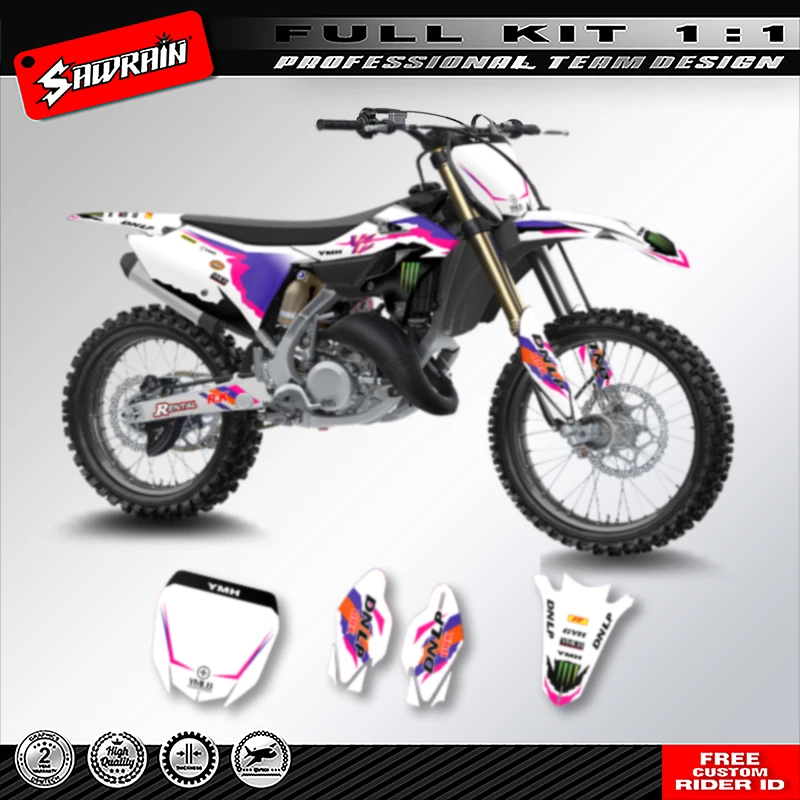 

Sawrain Custom Motorcycle Graphics Decal Stickers Kit For YAMAHA YZ125 YZ250 YZ 125X 250X 2022 2023 2024