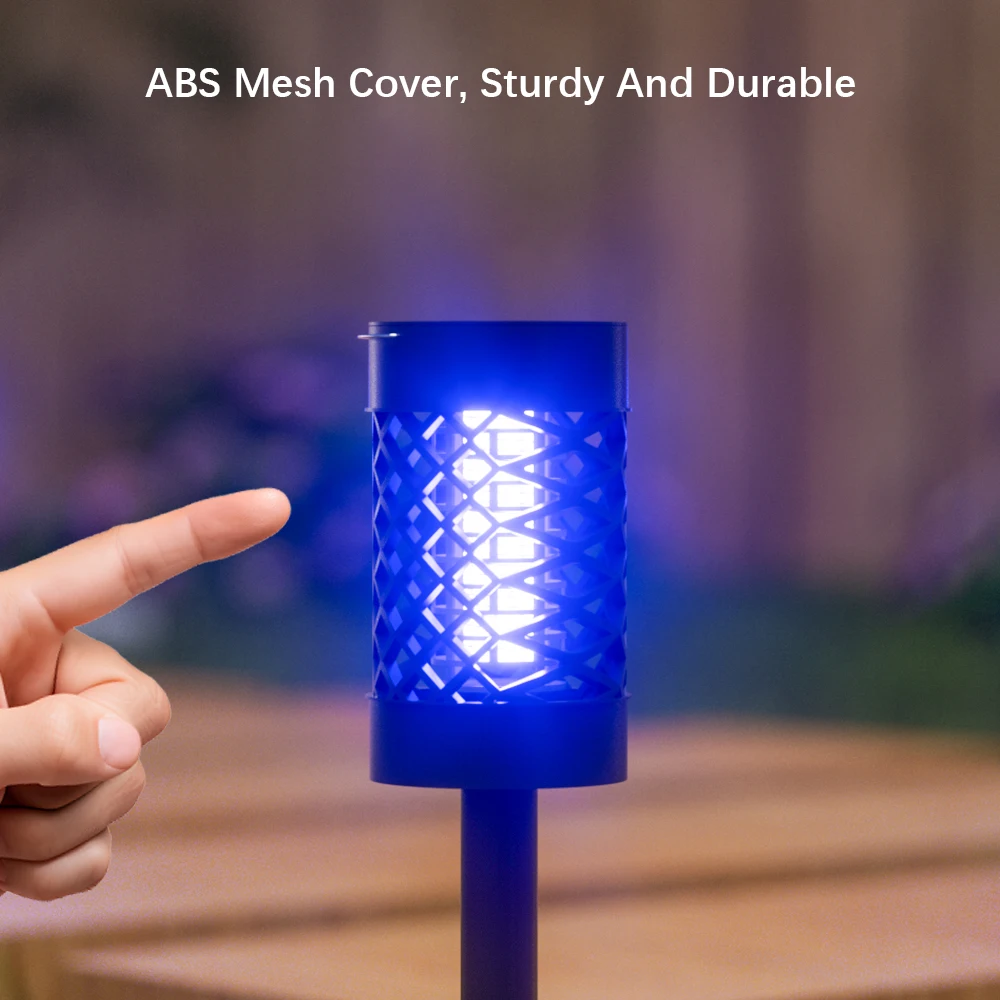 Solar Mosquito Zapper Outdoor Light, 2‑in‑1 Bug Zapper & Garden Path Light, Auto Light‑Sensor, Hanging & Ground Stake Waterproof