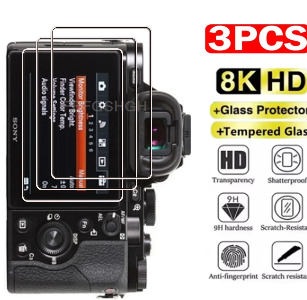 

3PCS HD Tempered Glass For Sony A7 A7R A7S A7K Generation 1th 1st Camera LCD Screen Protector Film