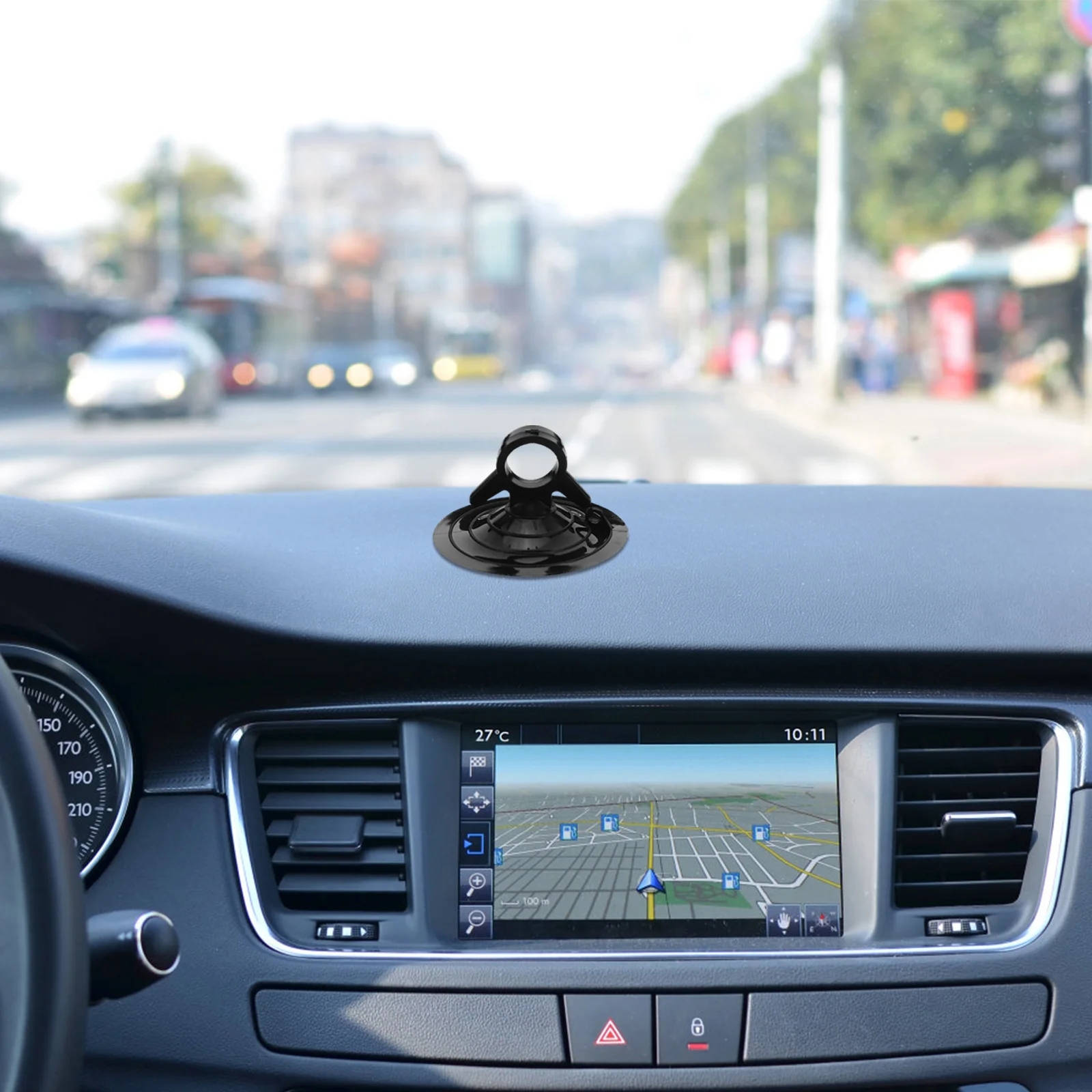 

4pcs Car Windshield Suction Cup Sunshade Holder Heavy Duty Strong Adhesion For Dashboard Smooth Surface Car Curtain Holder Black