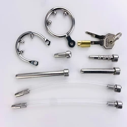 Adult Penis Cage Lock Accessories,Anti-Drop Ring Silicone Catheter PA Lock Dark Lock Parts Adult Games Chastity Lock Sex Toys