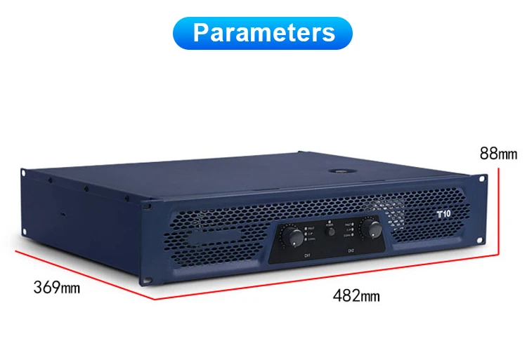 Paulkitson T-Serie Professioneller Leistungsverstärker 2-Kanal Hochleistungs-Endstufe Doppellüfterkühlung XLR-Speakon-Schnittstelle – Detail 10