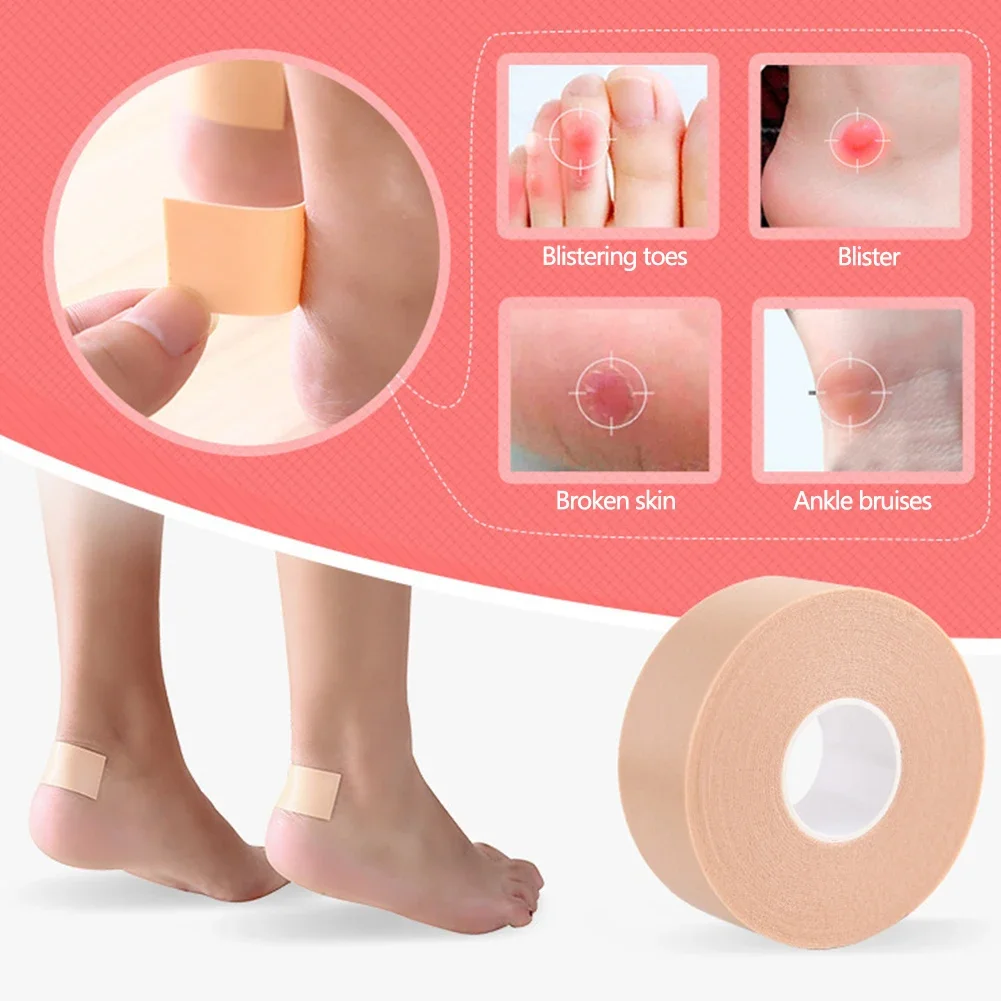 1 Roll Multi-functional Bandage Rubber Paste Tape Self-adhesive First Aid Dance Elastic Wrap Anti-wear Waterproof Heel Foot Pad