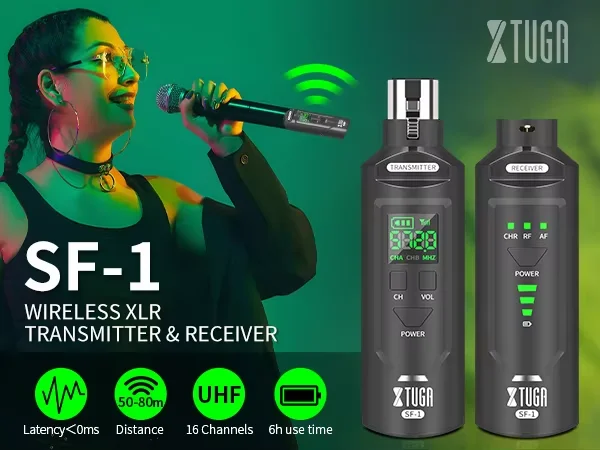 Zehn Artikel TLF Xtuga SF-1 UHF Silencing Wireless Handmikrofon Kabelgebundener Konvertierungs-Wireless-Adapter