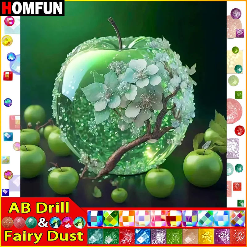 HOMFUN Fairy Dust AB Diamond Embroidery DIY Diamond Painting Kit 