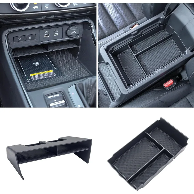 

2PCS Center Console Organizer Tray and Armrest Storage Box for Honda CR-V 2023 2024 2025 Hybrid Sport Insert Accessories Seconda