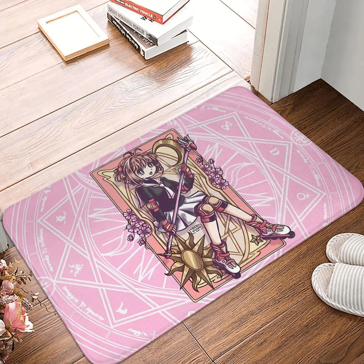 Cardcaptor Sakura Cartoon Anime Non-slip Doormat Sakura Kinomoto In Uniform Bath Bedroom Mat Welcome Carpet Home Modern Decor