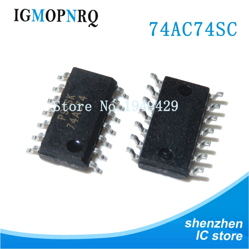 10pcs 74AC74SC SOP-14 74AC74 SOP14 74AC74SCX SOP