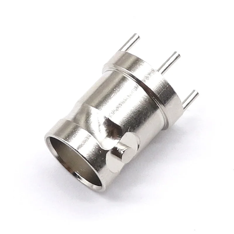 BNC-KE connector Four-legged BNC female seat 180-degree vertical bnc-pcb welded plate type 4-legged BNC socket