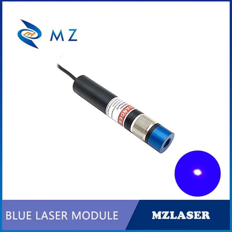 وحدة ليزر نقطة زرقاء ديود D18mm 450nm 30mw ليزر تركيز قابل للتعديل مع قوس ومحول لإمدادات الطاقة 5 فولت 12 فولت 24 فولت