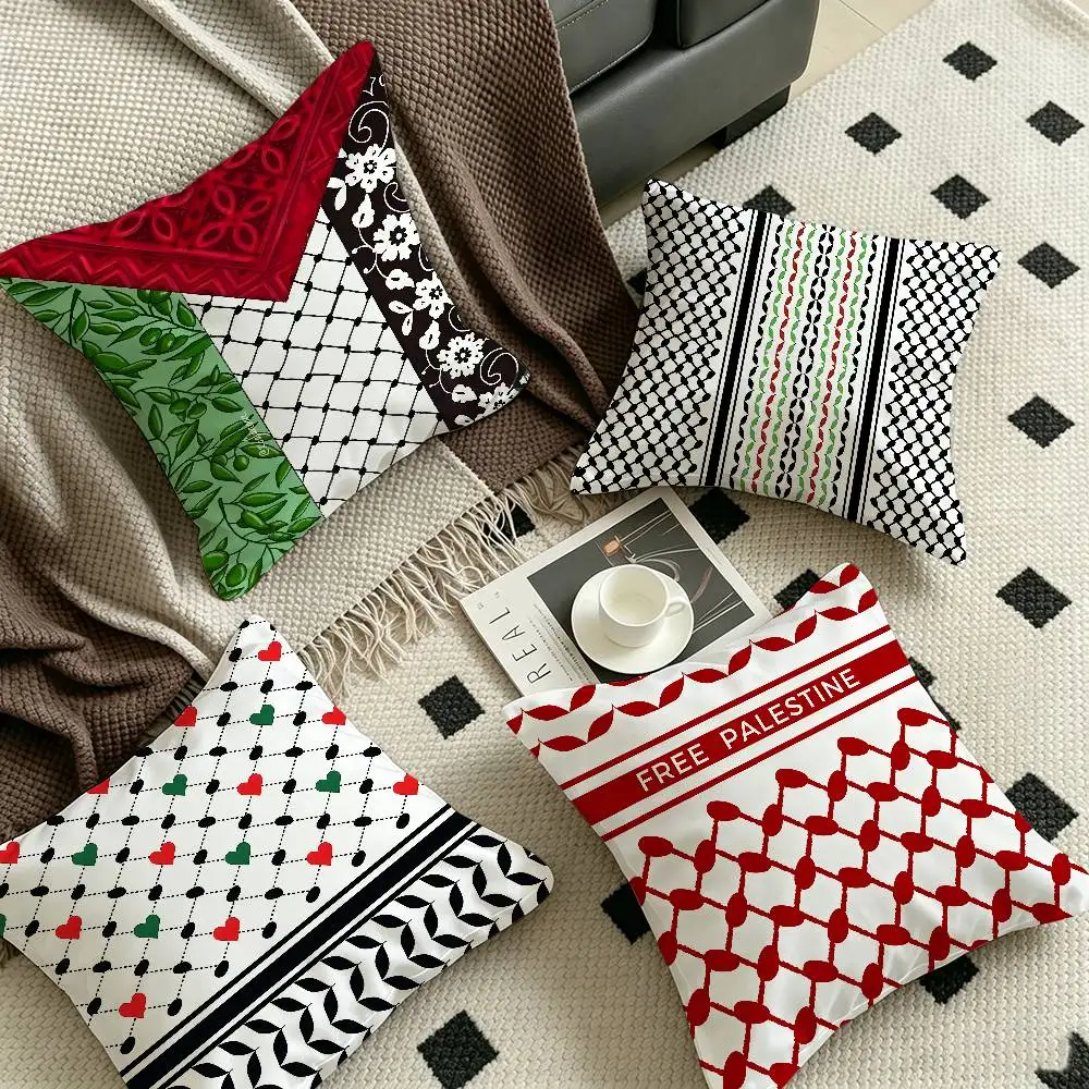 Arabic Keffiyeh Traditional Pattern Pillow Cushion Cover Pillowcase Living Room Sofa Home Decor Customized