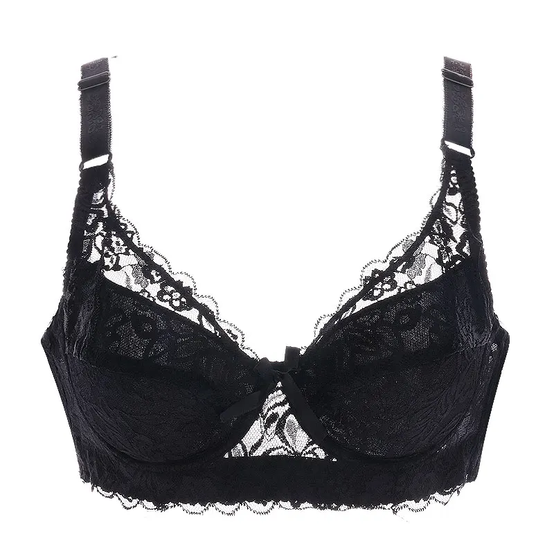 Soutien-gorge à armatures en dentelle pour femme, sous-vêtements sexy, grande taille, 40, 90, 46