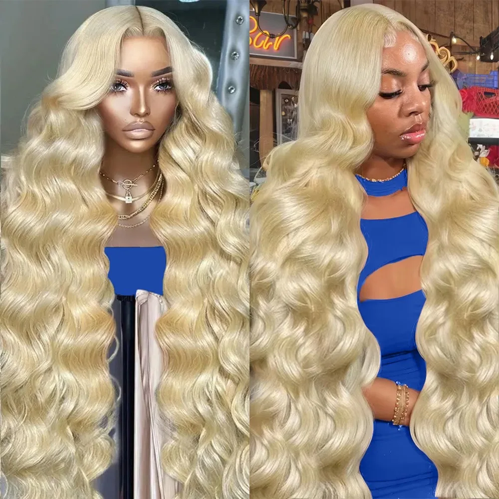 36 Inch 613 Honey Blonde Body Wave 200 Density 13x6 HD Lace Front 100% Human Hair Wigs 13x4 HD Lace Frontal Wig for black women