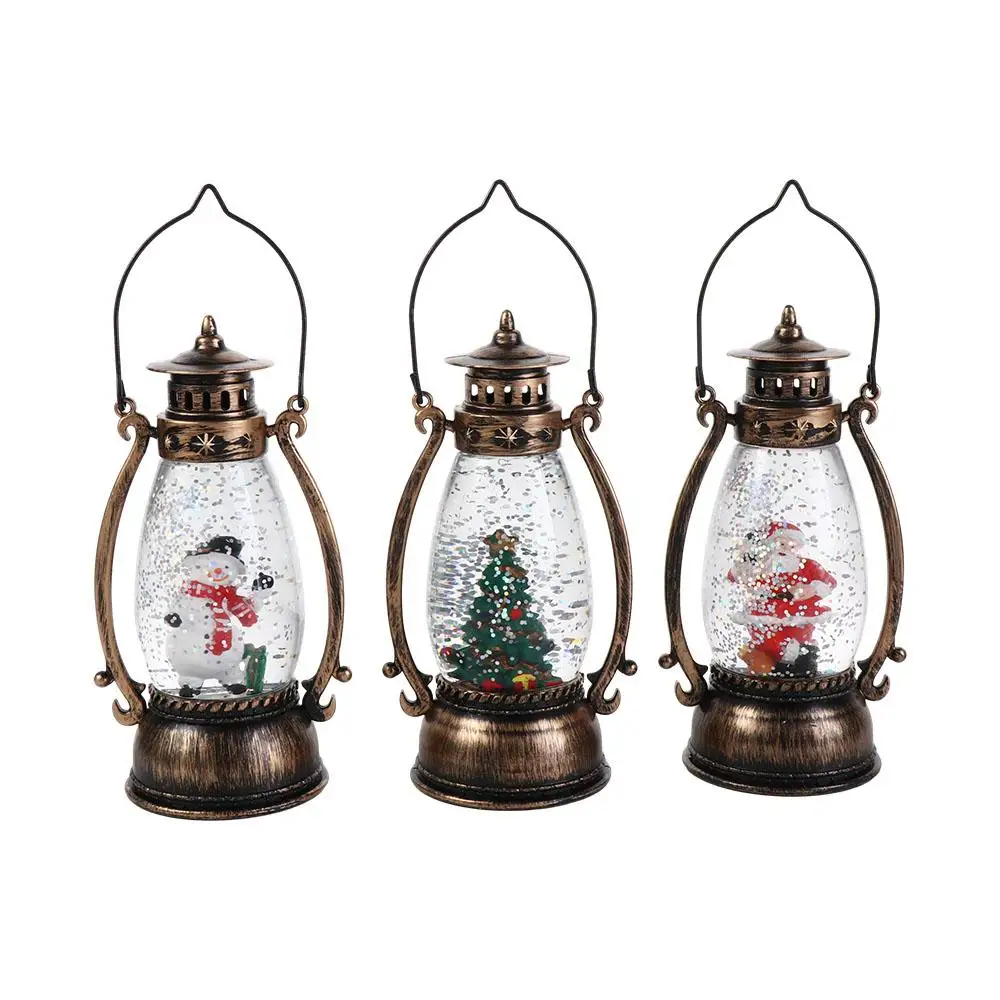 

Crystal Ball Christmas Oil Lamp Christmas Tree illuminated Christmas Wind Lamp Atmosphere Santa Christmas Decorative Lantern