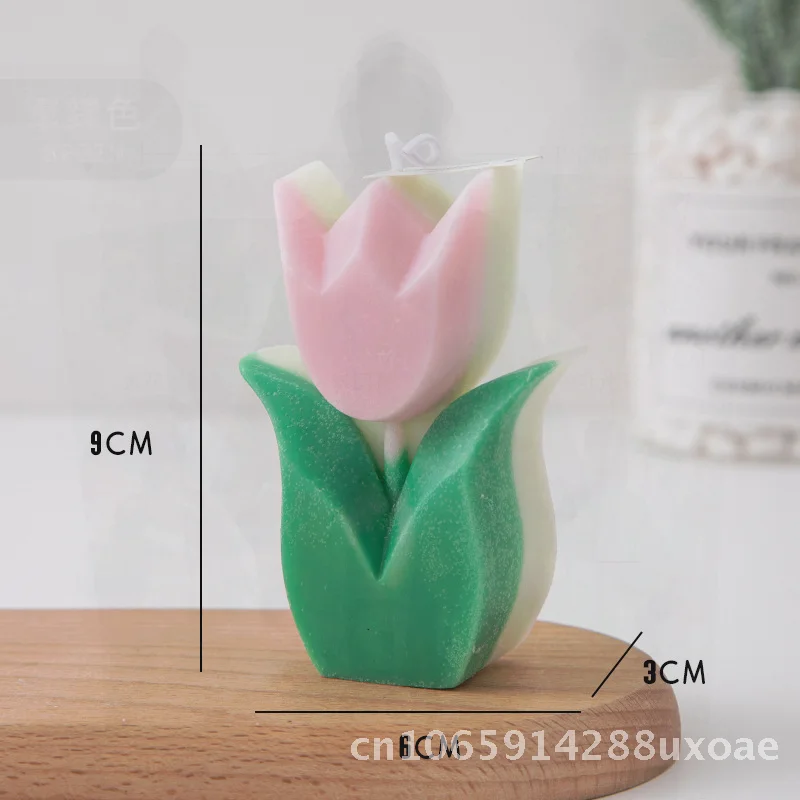 

Tulip Aromatherapy Candle DIY Creative Gift Handcrafted Scented Flower Shape Home Decoration Pink White Yellow Orange Blue