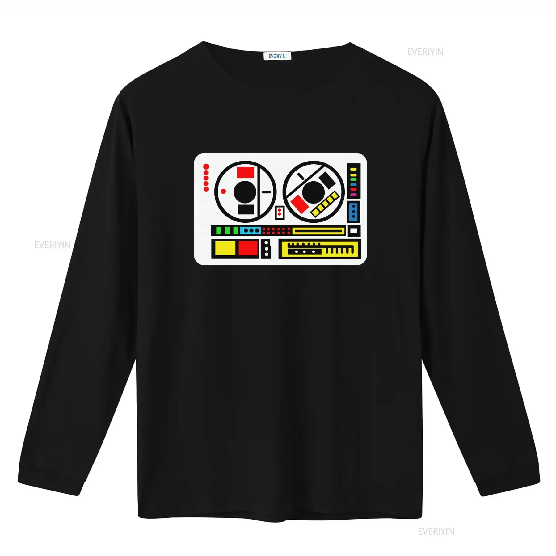 Faker Motu Chest Sticker Replica Classic DJ Equipment Print T Shirt vintage Washed designer clothes streetwear Breathable