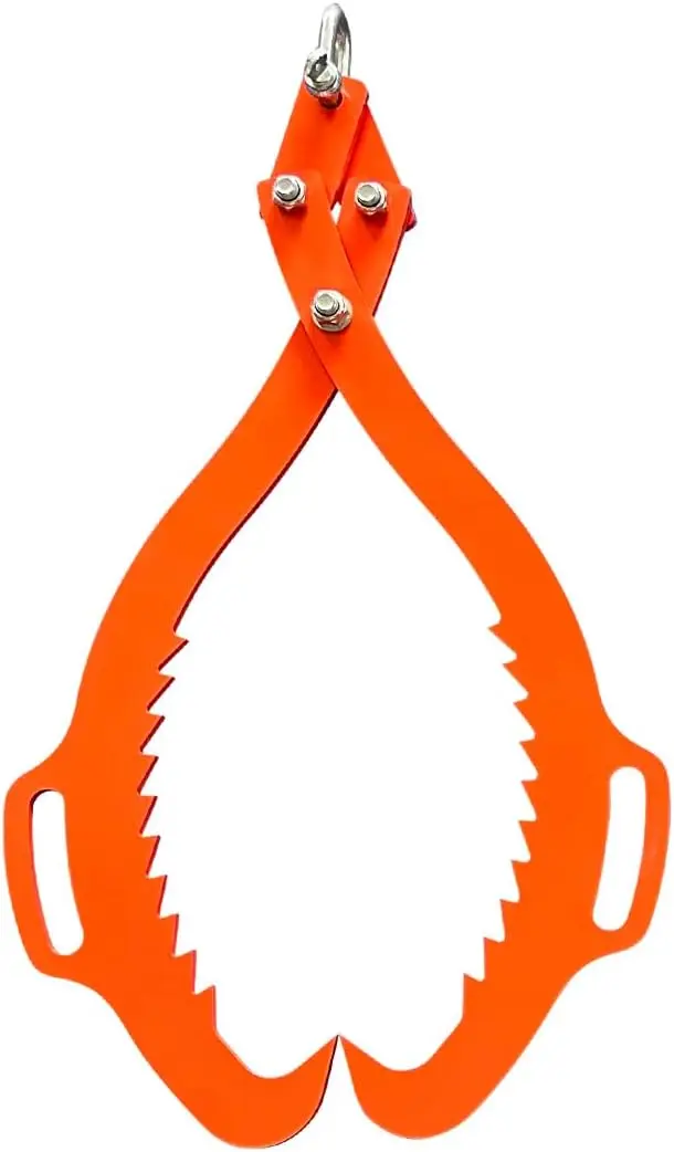 

Heavy Duty Log Lifting Tongs, 32in Serrated Claw Hook for Skidding Timber