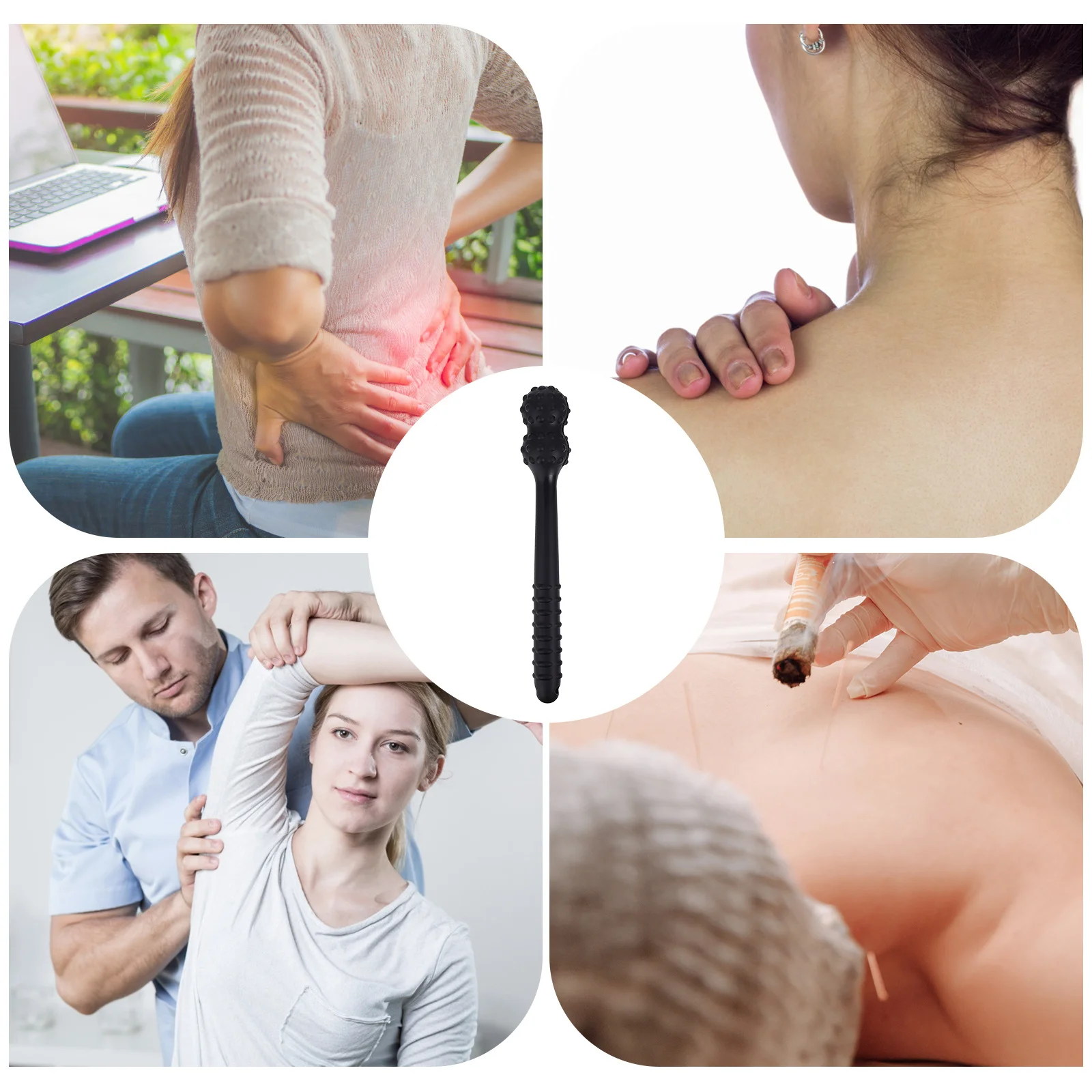 

Silicone Massage Hammer Pat Handheld Acupoint Massager Therapy Meridian Body Massage Tool for Blood Circulation Fatigue Relief