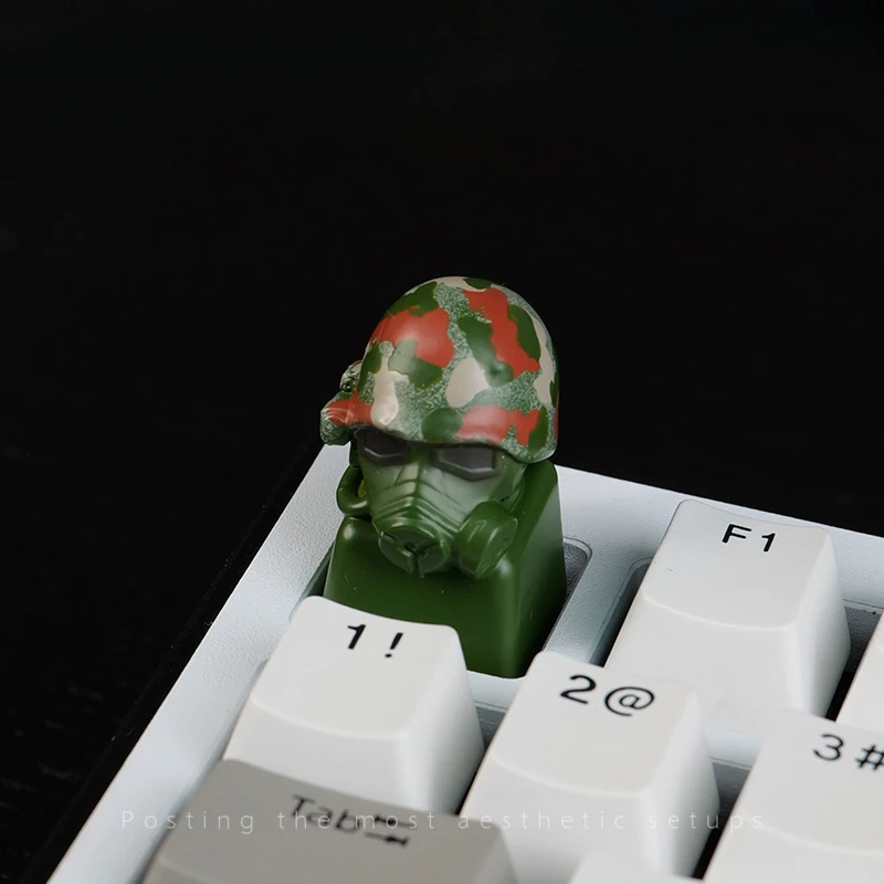 

Gas Mask Anime Artisan Point Keycaps Custom Handmade Personalized Cartoon Decoration Gaming KeyCap for Mechanical Keyboard Gift
