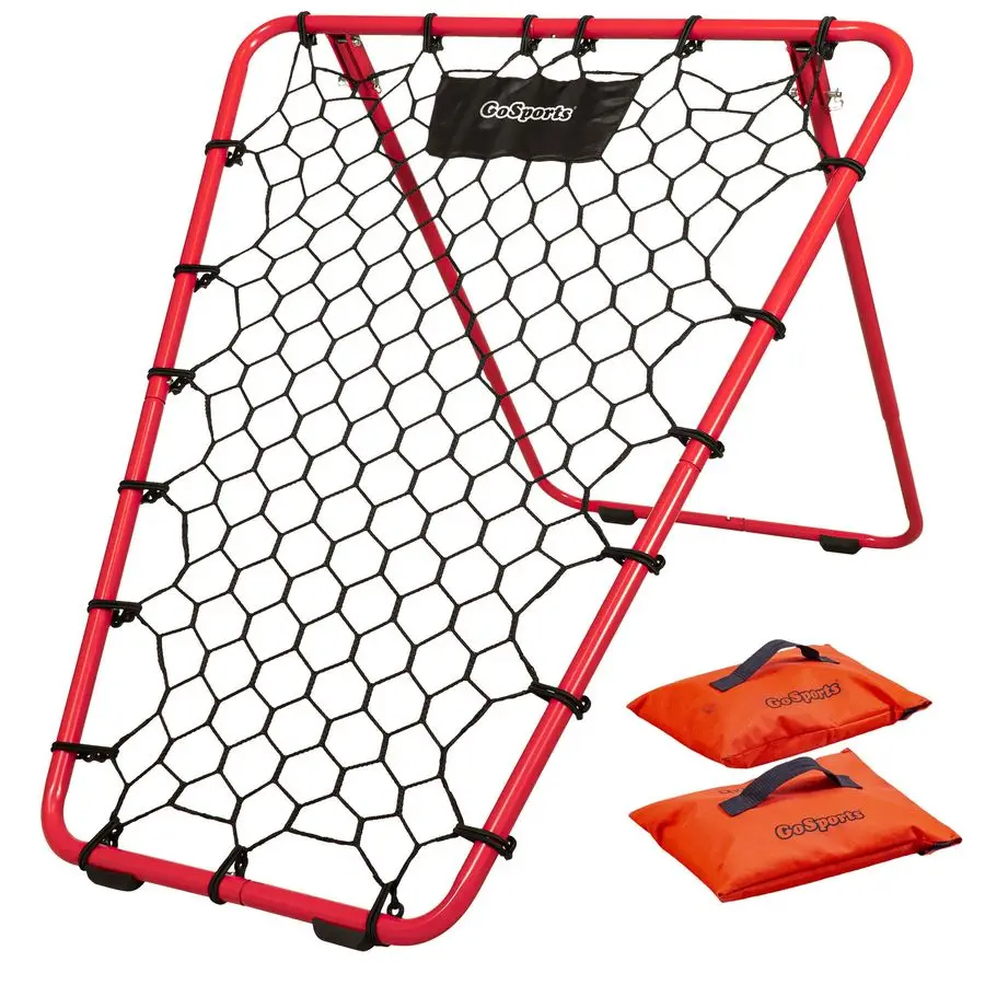 

Basketball Rebounder with Adjustable Frame, Rubber Grip Feet and Sandbags Portable Passback Training Aid