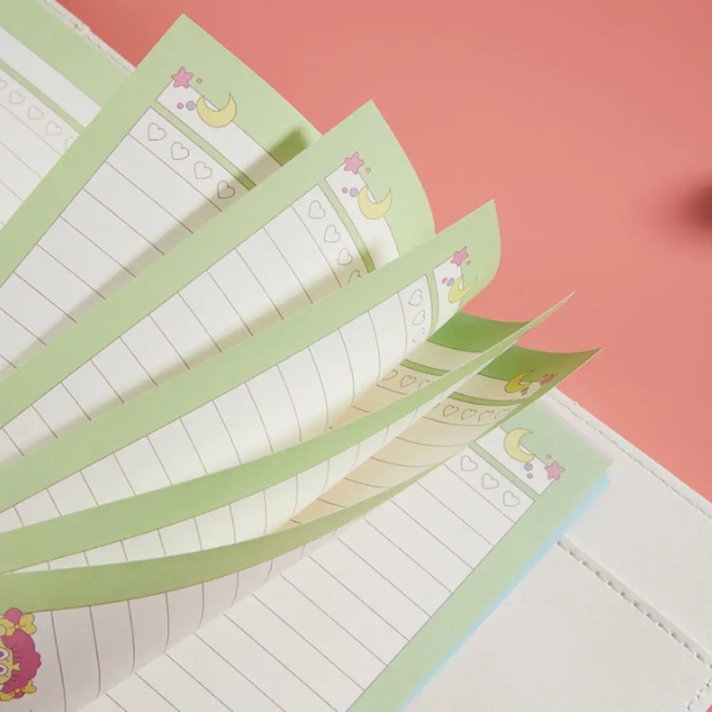 Ricarica di carta a fogli mobili Kawaii A6 80 fogli Raccoglitore a 6 fori Pagina interna Ricarica per notebook settimanale mensile Materiale scolastico