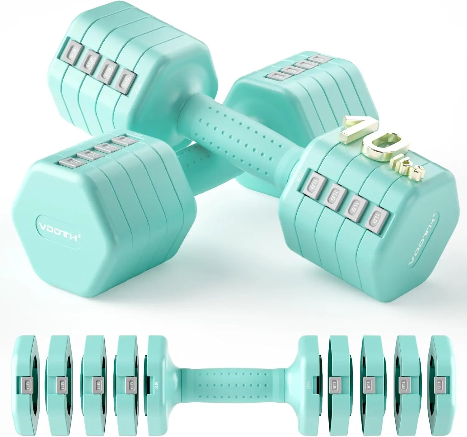 Home Dumbbell Hand Weight Pair For Women Adjustable Strength Training