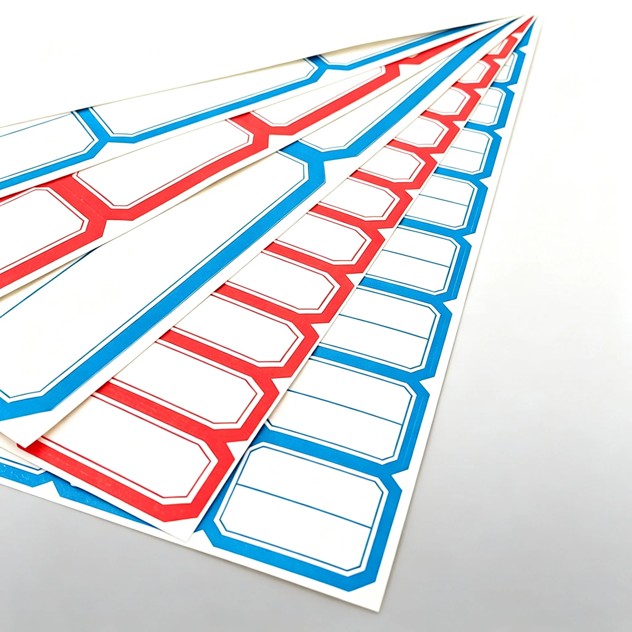 50 sheets Self‑Adhesive Blank Label Stickers  Handwrite Name Tags 37×24mm Red Border 24Pcs/Sheet For Office File Warehouse Price