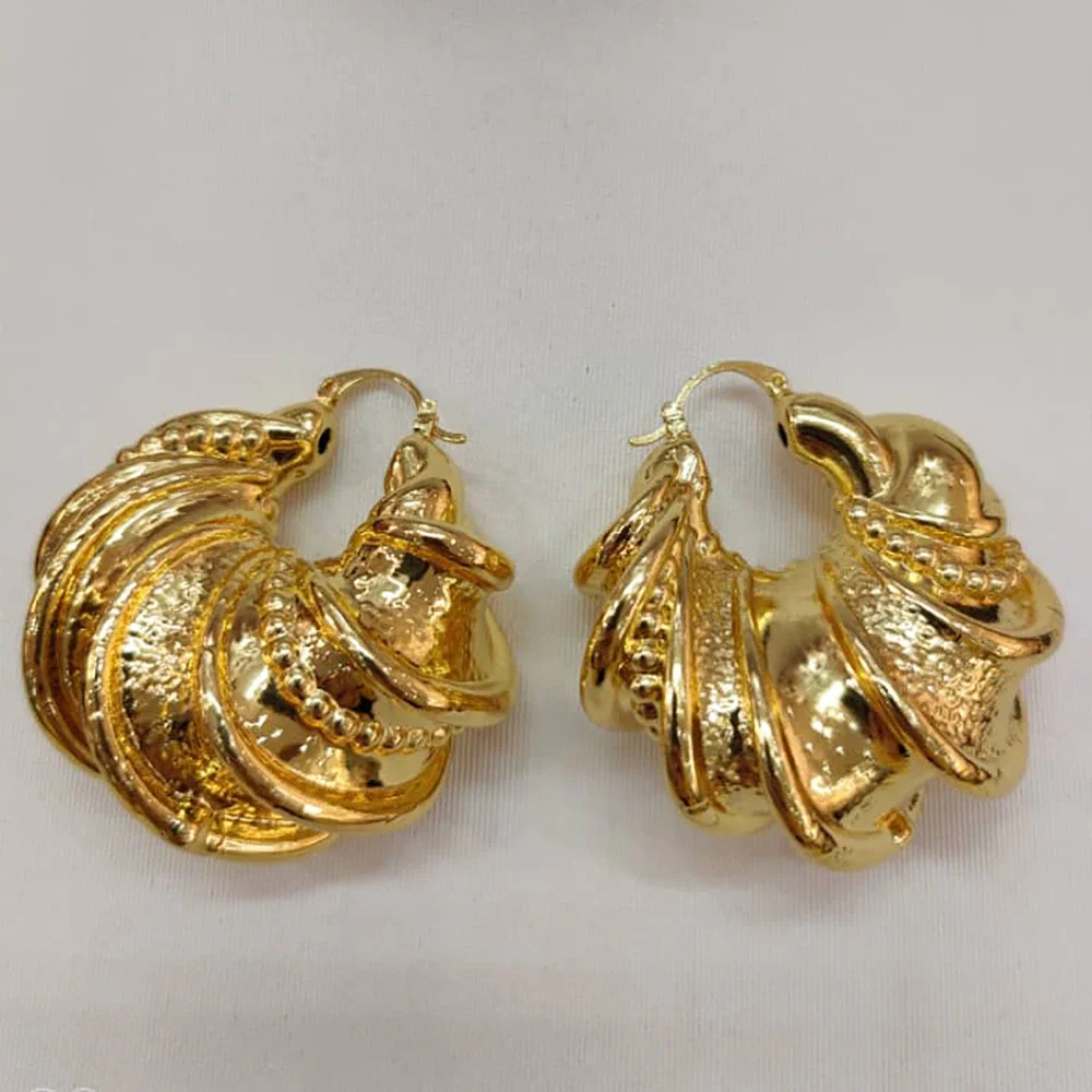 Dubai Afrikanisches Goldfarbenes Schmuckset für Frauen Ohrringe Anhänger Halskette Hochwertiges Kupfer für Braut Hochzeit Party Geschenke – Detail 7