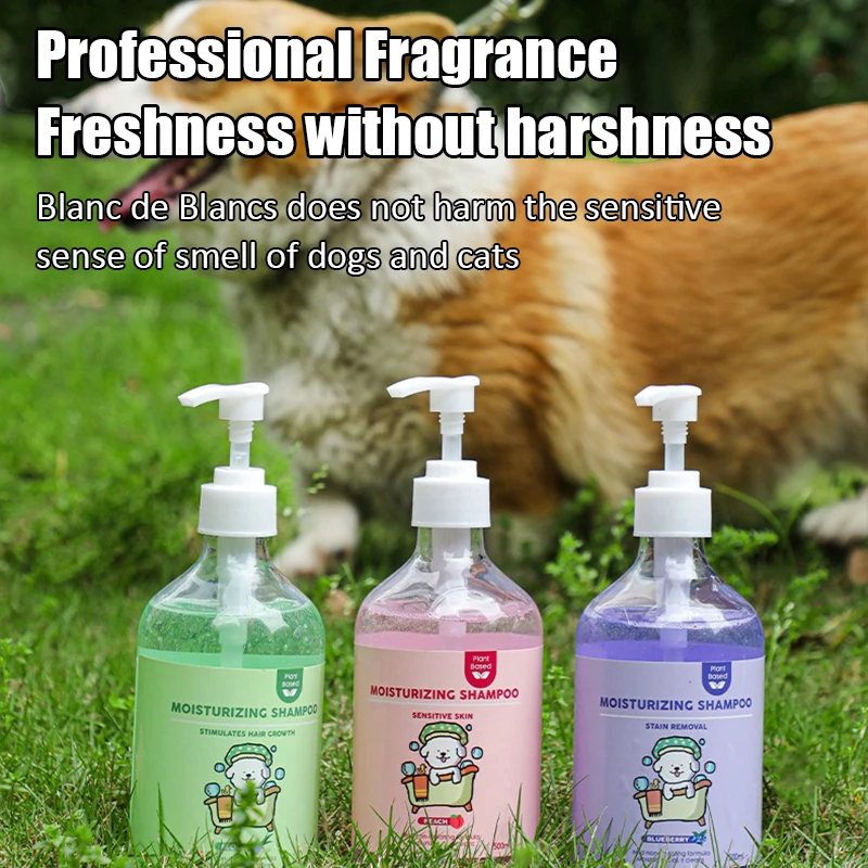 500ML Cat Dog Shower Gel Shampoo 2 in 1 Deodorising Fragrance Retaining Hair Smooth Tangle Free Pet Cleaning Care Products