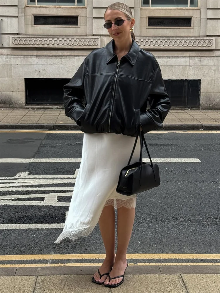 Tossy White Lace Patchwork Long Skirt For Women Slim High Waist Elegant Commute Printed Party Looks Clothes Female Maxi Skirts