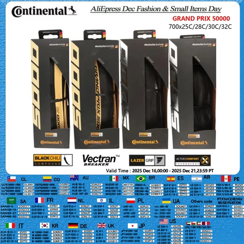 Neumático Continental Gp5000 Grand Prix Gp 5000 700C 700x25c 700x23c 700x28c 700x32c neumático negro bicicleta de carretera plegable 1 Uds