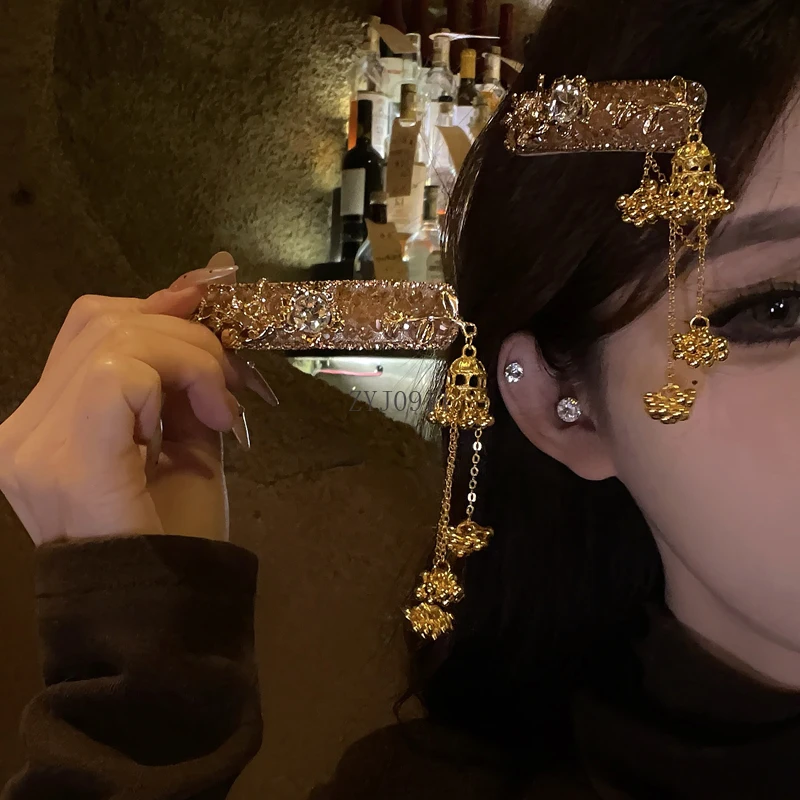 Temperamen mewah ringan, industri berat, gaya istana retro, jepit rambut berpohon, aksesori rambut Cina baru yang dipersonalisasi