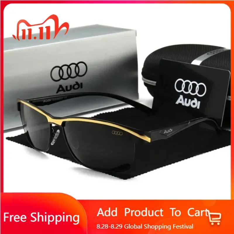 

Для AudiAudi UV400 поляризационные прямоугольные солнцезащитные очки для мужчин и женщин, очки для вождения мотоцикла, уличные велосипедные очки с антибликовым покрытием