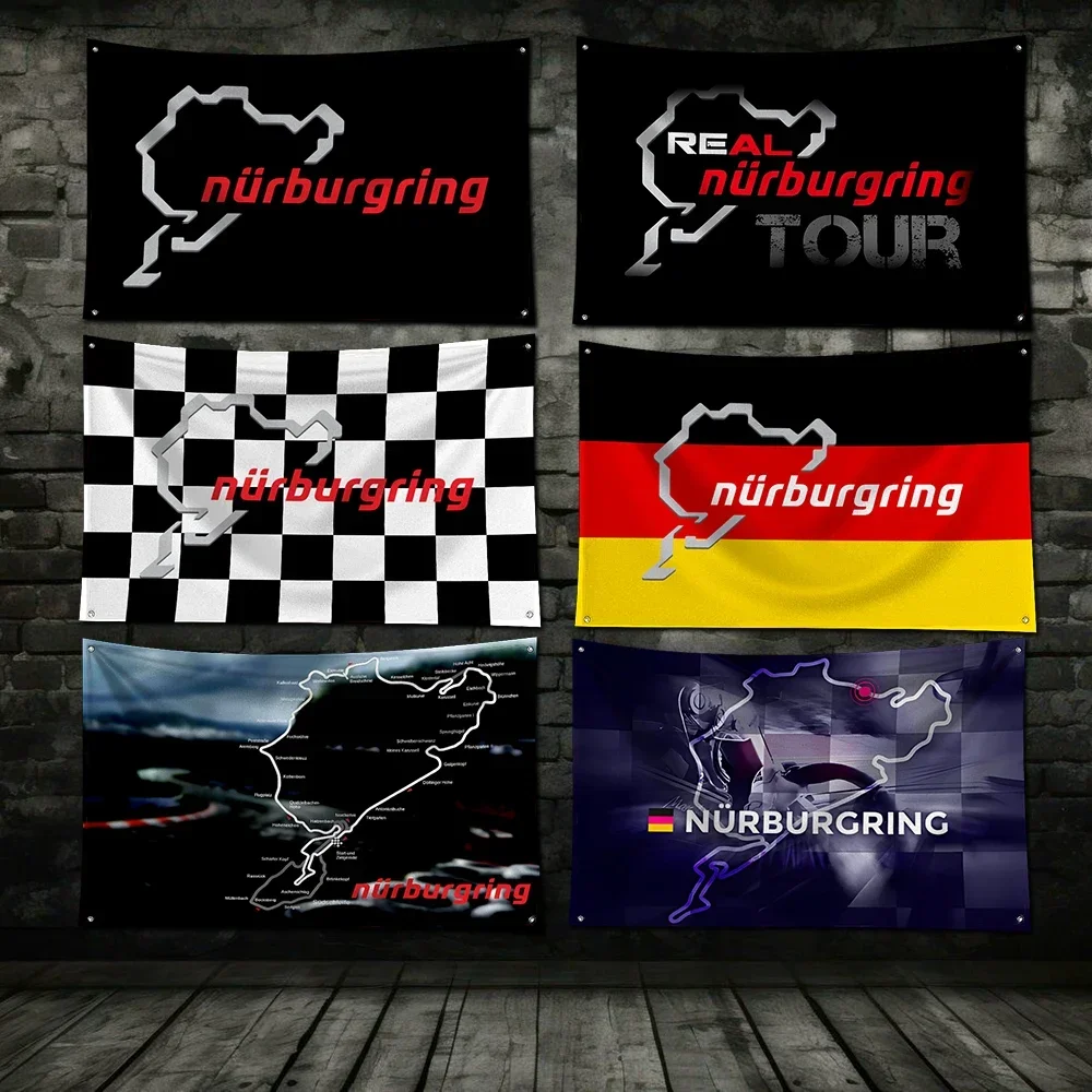 3x5 Ft Nurburgring Flag Polyester Digital Printing Banner for Garage Wall Art Out Door Decoration With Brass Grommets