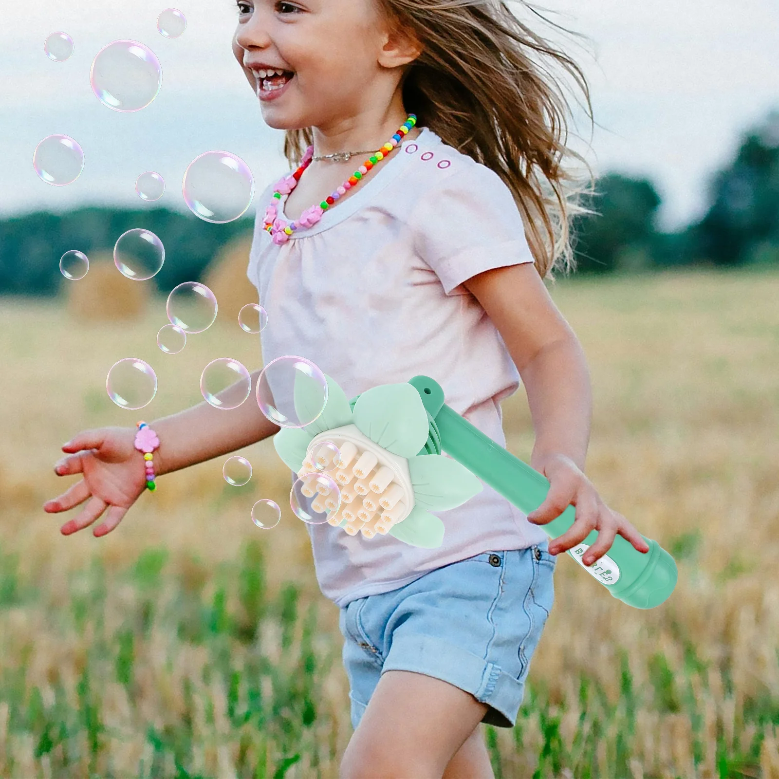 

Bubble Blower Wand Wands Outdoor Toys Machine Kids Flower Parties Electric Maker