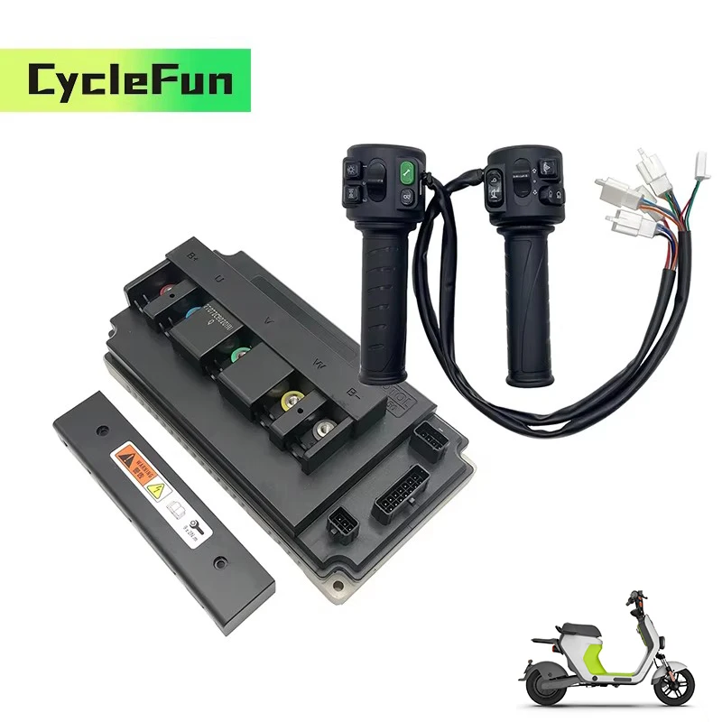 VOTOL EM150S 275A دفعة FOC موجة جيبية BLDC وحدة تحكم في القاعة EM150 مع T08 خنق ل QS138 3-4KW منتصف محرك سكوتر بمحرك Ebike #1