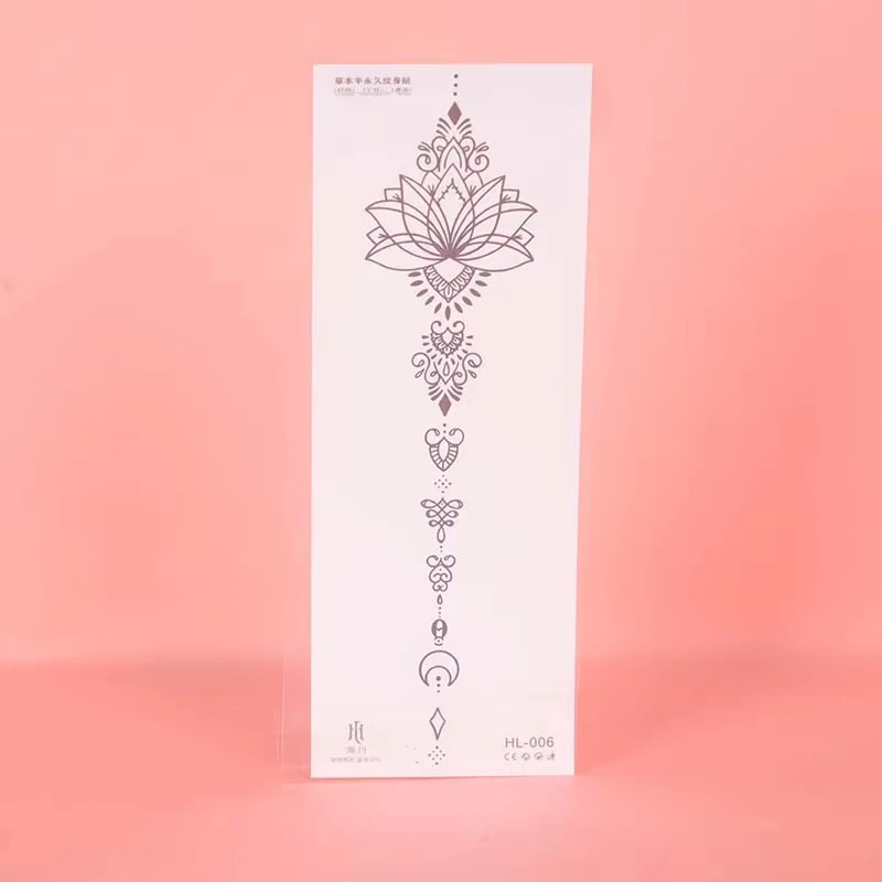 Semi-Permanent Herbal Juice Tattoo Sticker, Waterproof And Sweat-Resistant, Long-Lasting, Suitable For Both Men And Women
